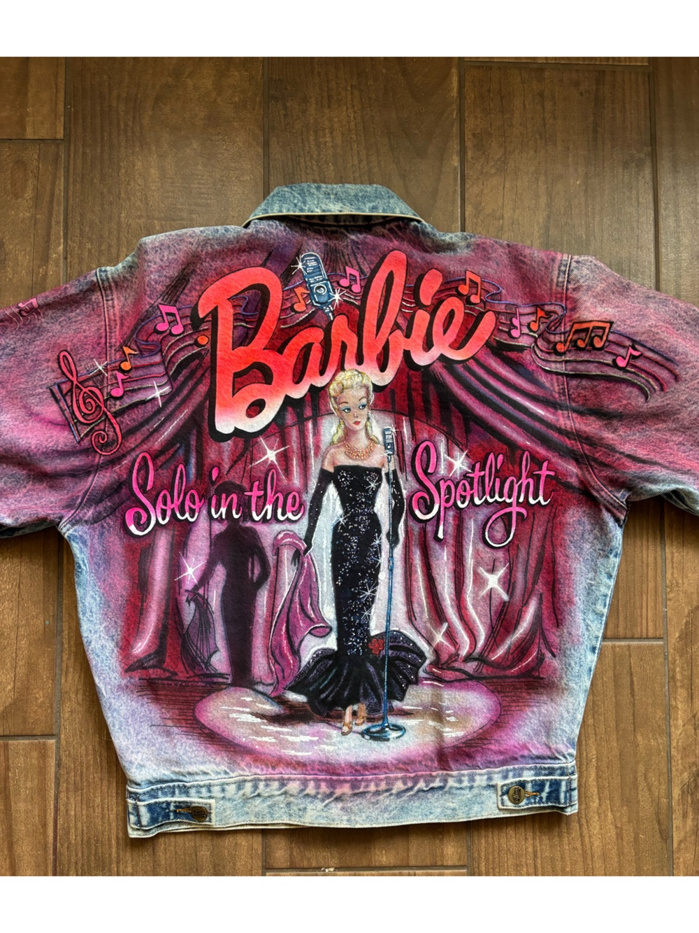 RARE Vintage Tony Alamo Barbie Solo in the Spotlight Hand Painted Denim Jacket